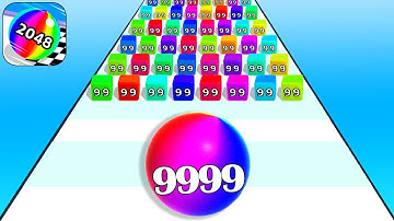 📌Satisfying Mobile Game Ball Merge Run 2048 Max Levels Gameplay iOS,Android Walkthrough New Video