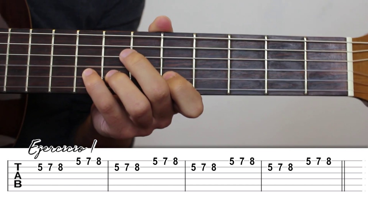 4 Ejercicios con las posiciones más utilizadas en guitarra. Técnica y  velocidad. Curso Punteo 36 - YouTube