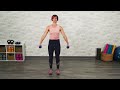 Standing iyt exercise with dumbbells