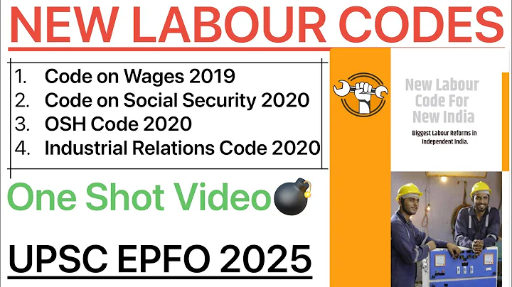 New Labour Codes(Complete)| Marathon Class| 4 Labour Codes | UPSC EPFO APFC AO EO 2025 #upscepfo2025