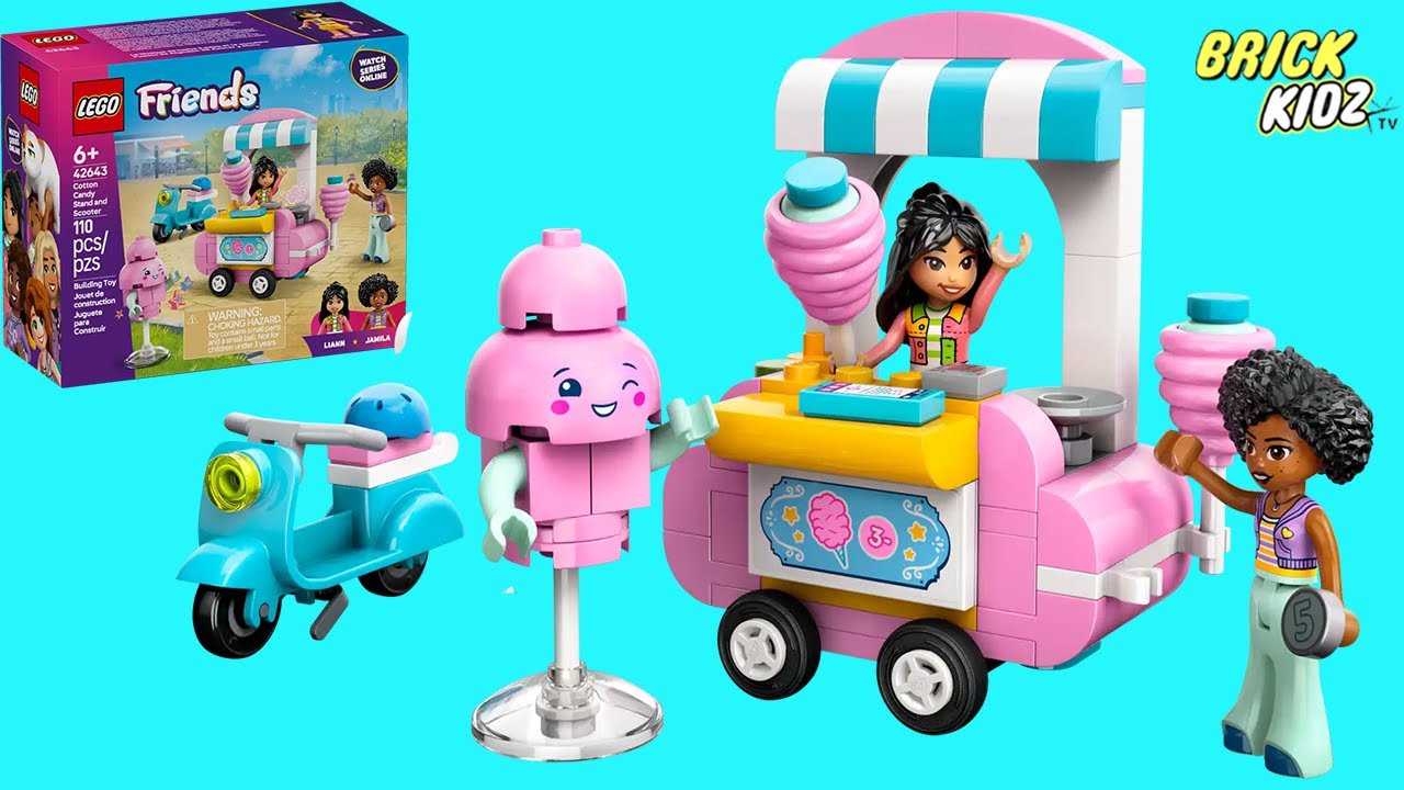 LEGO Friends 42643 Cotton Candy Stand and Scooter Speed Build