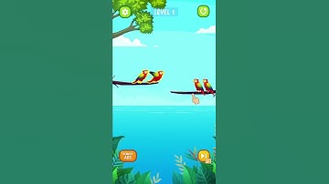 Bird Sort Color Puzzle - All Levels Gameplay Android, ios (Level 1) #shorts #game