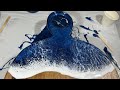 Blue with white waves cutting board tutorial 4