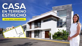 CASA  con BUENA DISTRIBUCIÓN en PEQUEÑO TERRENO ESTRECHO  | Obras Ajenas | Vs Arquitectura