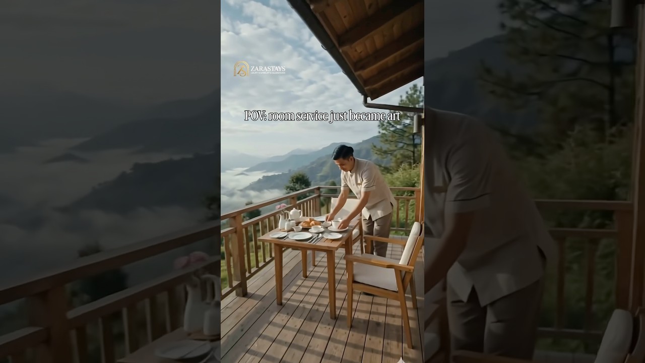 Video preview: Breakfast on a mountain-facing chalet balcony