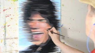 blur motion painting effect draw portrait mick jagger