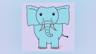 How to Draw Elephant in MS Paint | Easy Drawing | Elephant | Drawing | MS Paint | How to Draw in PC