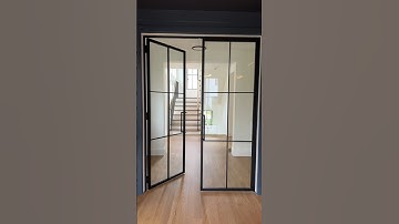 Custom steel door install!#interiordesign #steeldoor #design #doors #glassdoor #beforeandafter