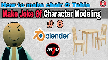 How to make Chair and Table in Blender 3D Animation Software || MJO Character Modeling Tutorial #6