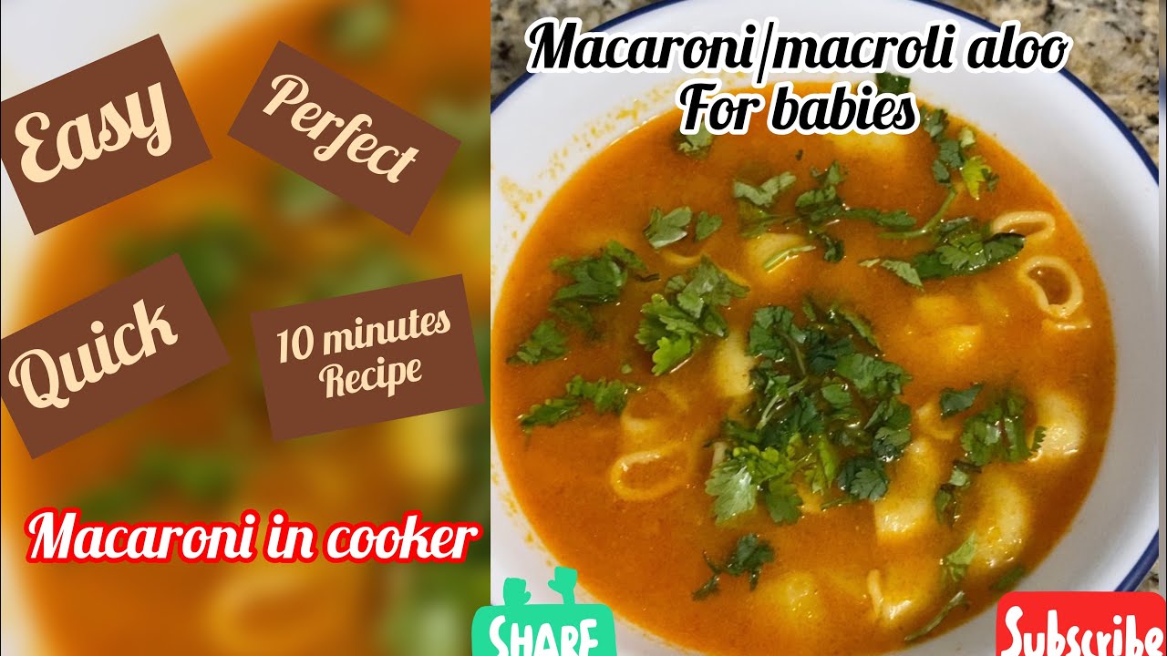 Macaroni/macroli aloo recipe for babies 1year + kids YouTube