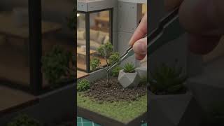 Miniature modern house #miniature #miniaturehouse #viral #shorts