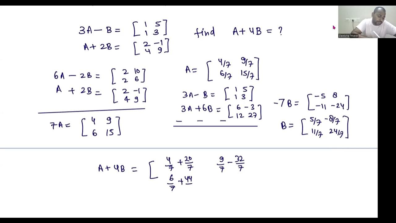 Matrix and Determinant (Lecture-2) - YouTube
