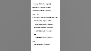 Python Tips & Tricks- Find  The Triangle Type   #shorts #pythonforbeginners #coding