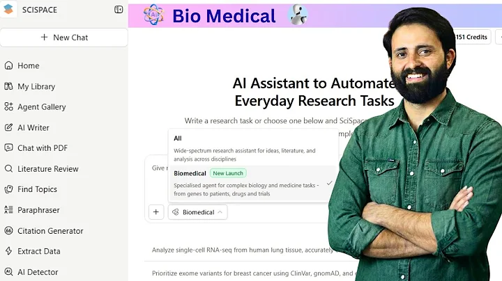 Best AI Research Tools for Biomedical| Sci-space AI Assistant