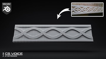 how to model this Wavy Ribbon Ornament design in blender _ blender ornament modeling #08