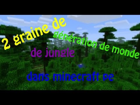 2 graine de génération de monde de jungle sur minecraft pe