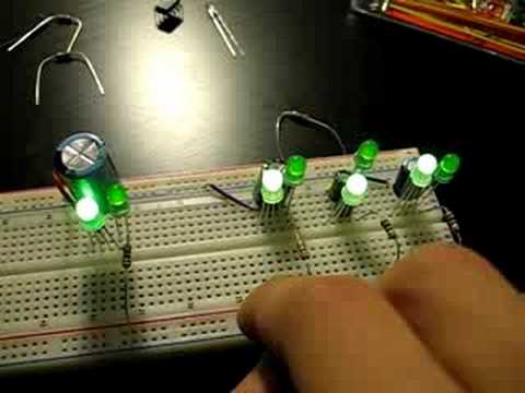 LEDs in Parallel with Capacitors - YouTube