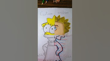 Simpsons✨Lisa✨in 4 different styles part 4 #trending #shorts #ytshorts #youtubeshorts