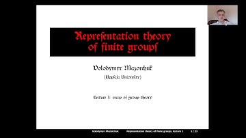 Representation theory of finite groups. Lecture 1: recap of group theory (by Walter Mazorchuk)
