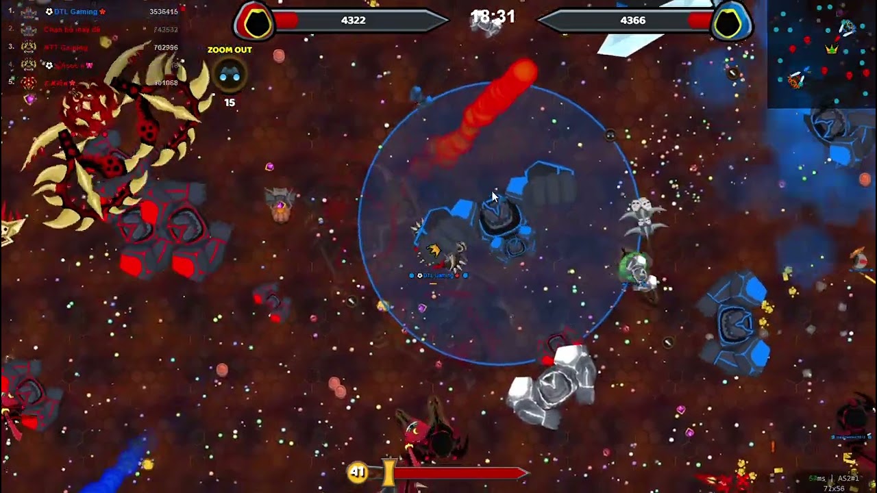 EvoWars.io🕹Kỉ lục cầm buff mới của tôi 7m4 với 2 người buff!