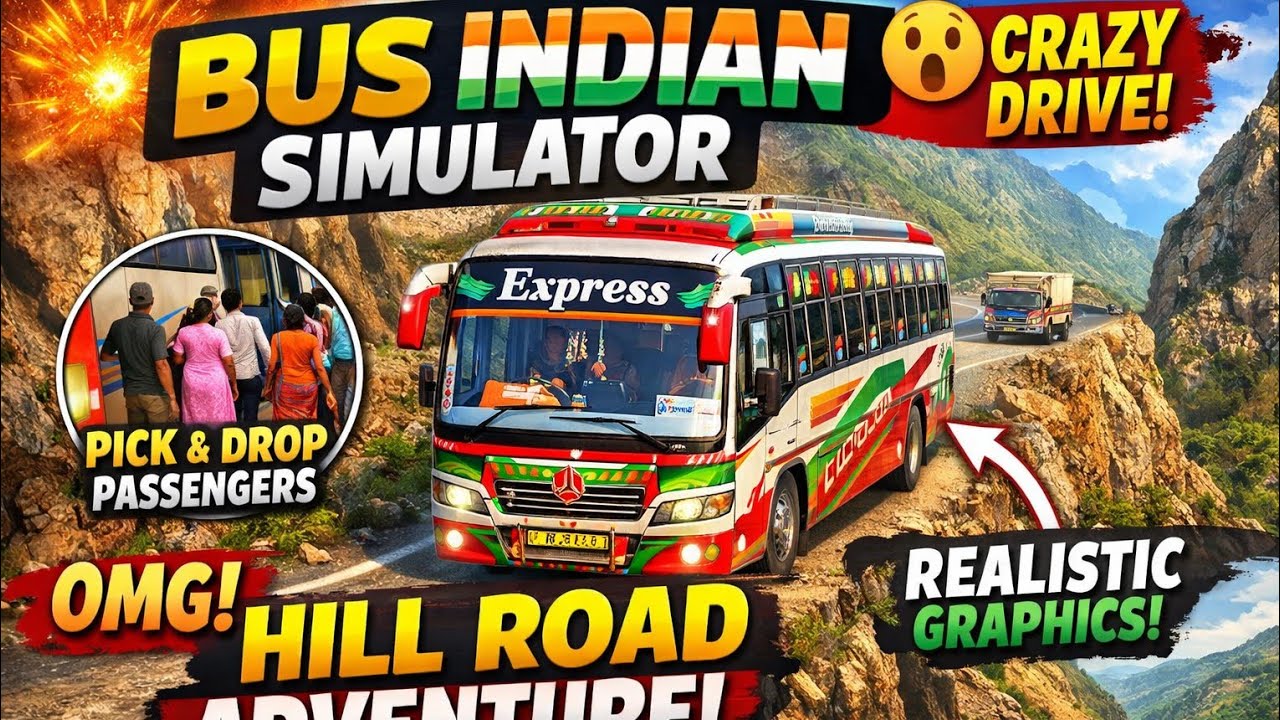 Indian Bus Driving Simulator | Morning Bus Driving Challenge - YouTube