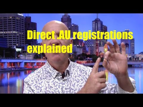 Direct .AU Registrations explained