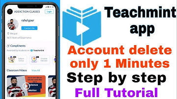 How to delete teachmint app account | teachmint  account |teachmint app account delete kaise kare