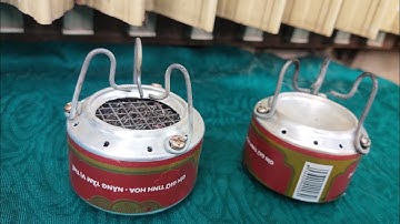 Tự chế mẫu bếp cồn mini siêu tiết kiệm bằng vỏ lon/ handmade mini alcoholic stove super economy