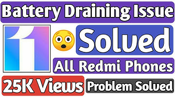 How To Solve Battery Drain Problem In MIUI 11 | How To Fix Battery Problem | Battery Issue Solution
