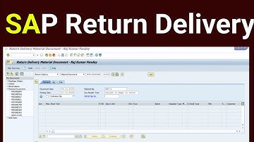 How to Return Delivery in SAP || SAP issued material return entry.