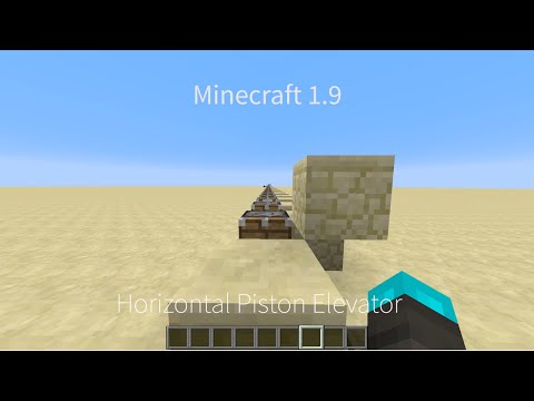 Minecraft 1.9 Fast Horizontal Piston Elevator (Tutorial) [Fixed in 1.11]