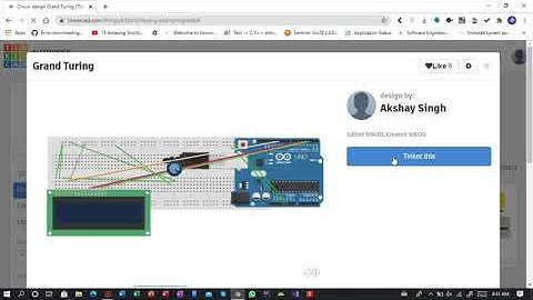 #Arduino#LCD simulation in Tinker cad