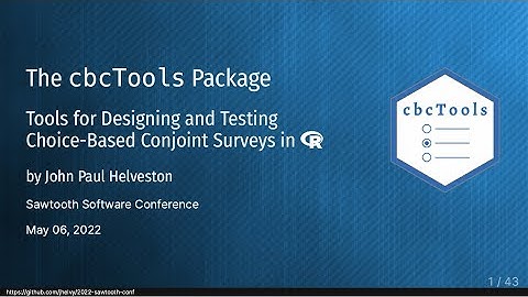The cbcTools Package: Tools for Designing and Testing Choice-Based Conjoint Surveys in R