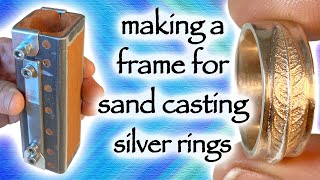 Making a Delft Clay sand casting flask for silver ring shanks.