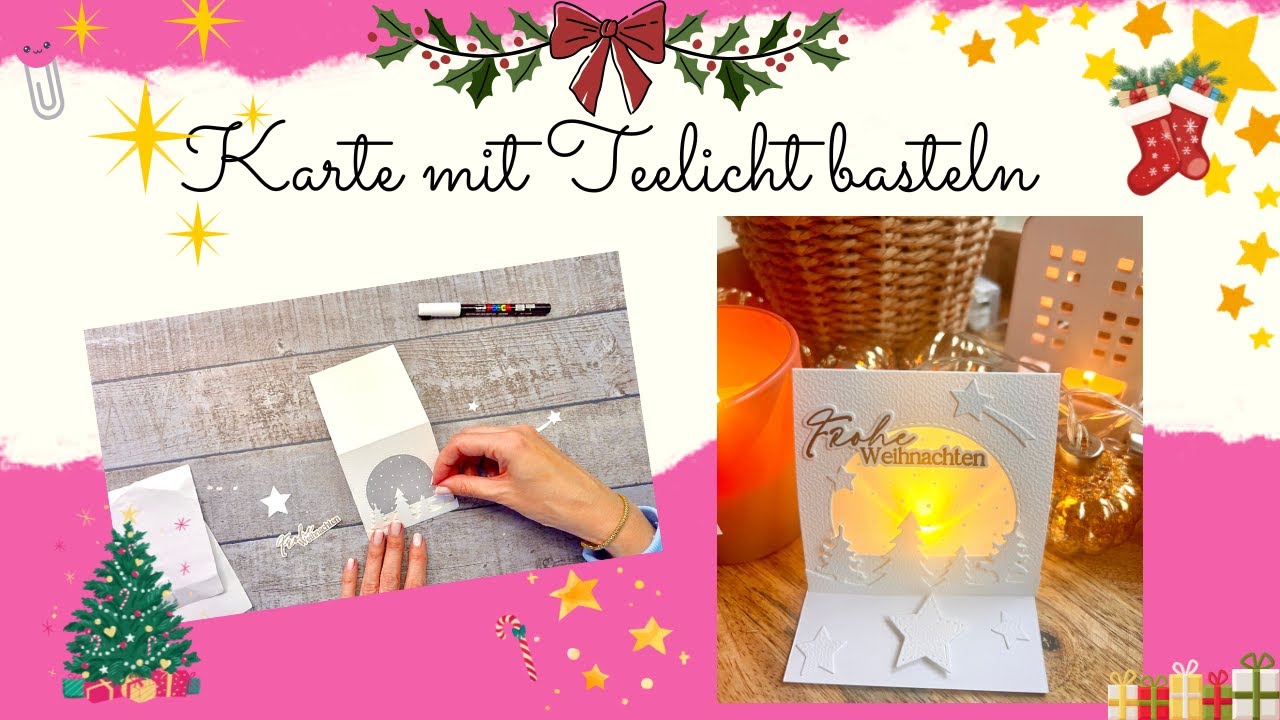☀️💞 Karte mit Teelicht basteln 🕯️🎀 I einfache Bastelanleitung 💝 I ☀️💞