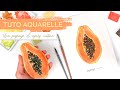 Tuto aquarelle faire une papaye daprs nature