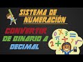 BINARIO A DECIMAL - Sistema de Numeración| Aprendizaje Virtual