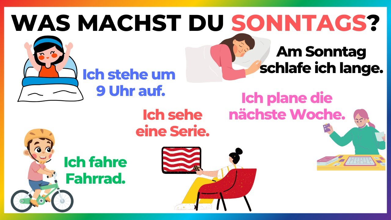 Typische Sonntagsaktivitäten | Was machst du sonntags? | A1-A2