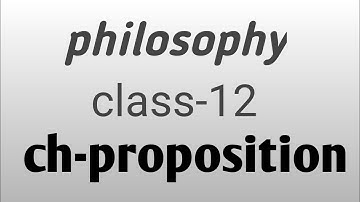 Philosophy (proposition) class 12