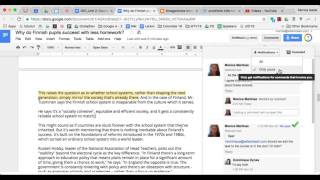 Google Drive - Docs Comment Features and Notifications
