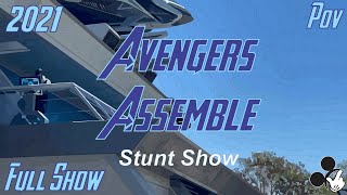 Avengers Assemble! Stunt Show at Avengers Campus Full Show, Disney California Adventures HD POV 2021
