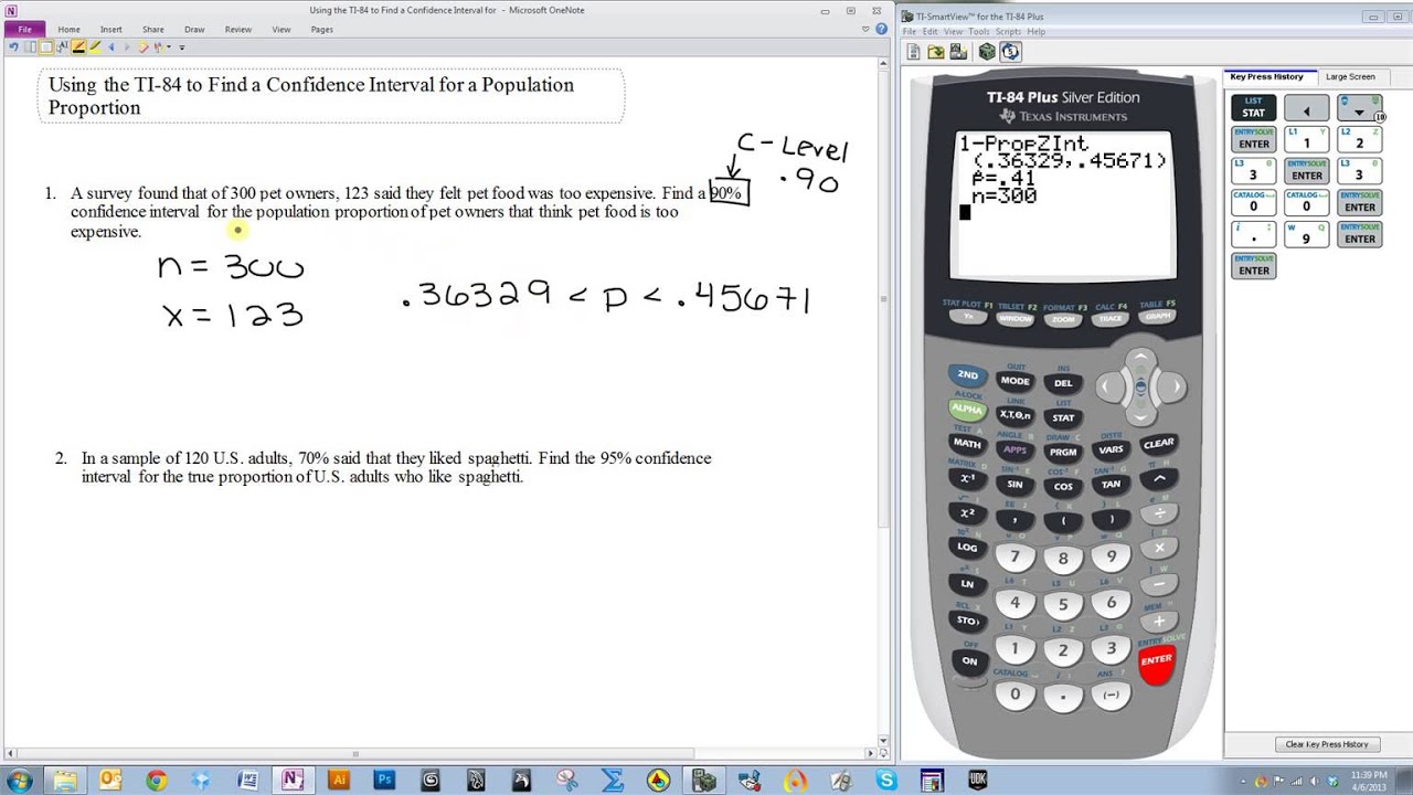 Using the TI-84 to Find a Confidence Interval for a 
