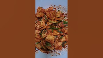 kim chi cu cai;trung chien  kho nuoc mam;무김치;#shorts