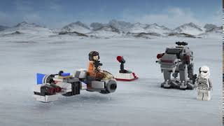 Мульт Ski Speeder vs First Order Walker Microfighters LEGO Star Wars 75195 Product Animation