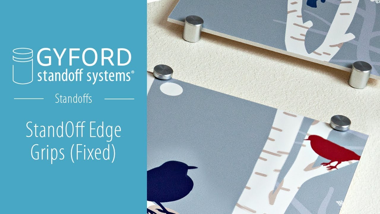 Non-Adjustable Edge Grip with Adhesive Disc - Gyford Standoff Systems