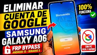 Samsung Galaxy A06 FRP Bypass 🔓 Android 15 Eliminar Cuenta Google Fácil UnlockTool