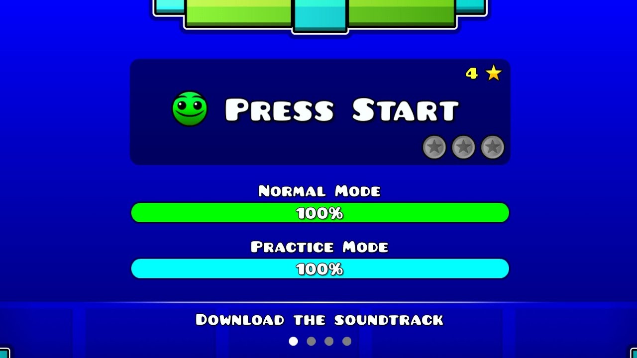 press start geometry dash - YouTube