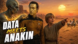 What if commander Data was rescued by Q after Star Trek Nemesis and sent to Tatooine as a friend