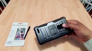 Rugged Hybrid Dual Layer Kickstand Holster Case For ZTE ZMAX PRO
