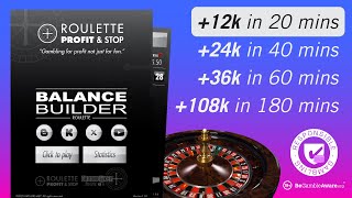 How I made over 10k profit using the BALANCE BUILDER Roulette tool by Roulette Profit and Stop